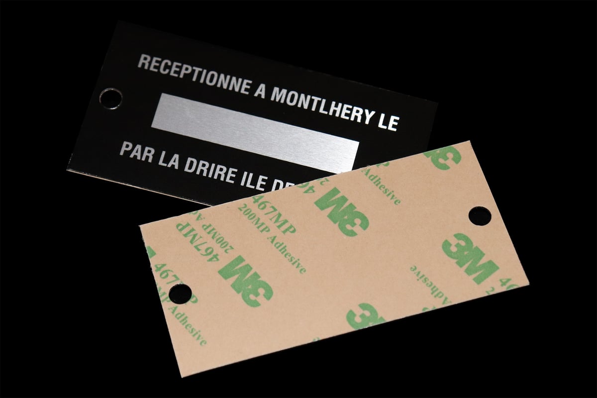 ID Plates, Data Plates, Product Identification with Adhesive