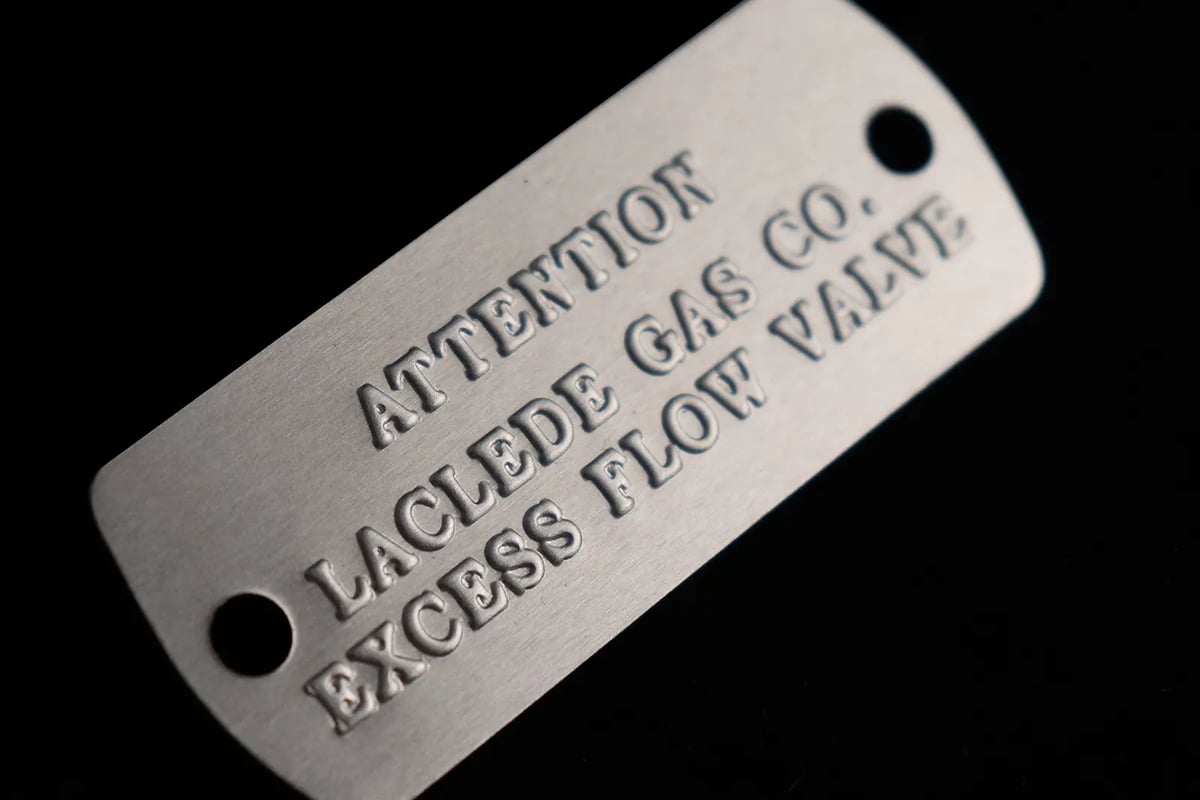 Embossed Aluminum Tag
