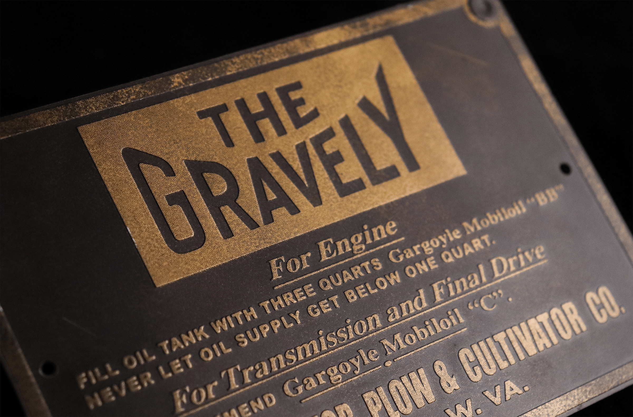 Patina Finish on a Metal Nameplate, McLoone Metal Graphics