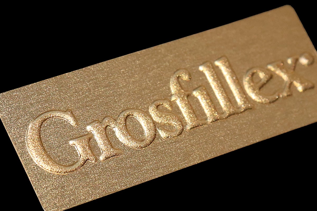 Gold on Gold Metal Nameplate, McLoone Metal Graphics