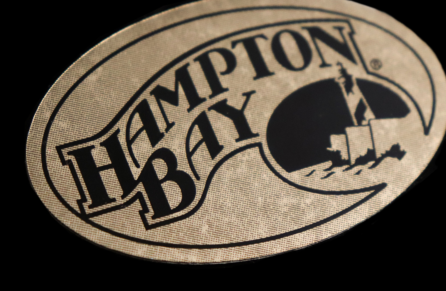 Metal Nameplate with a Gold Tint and Embossing