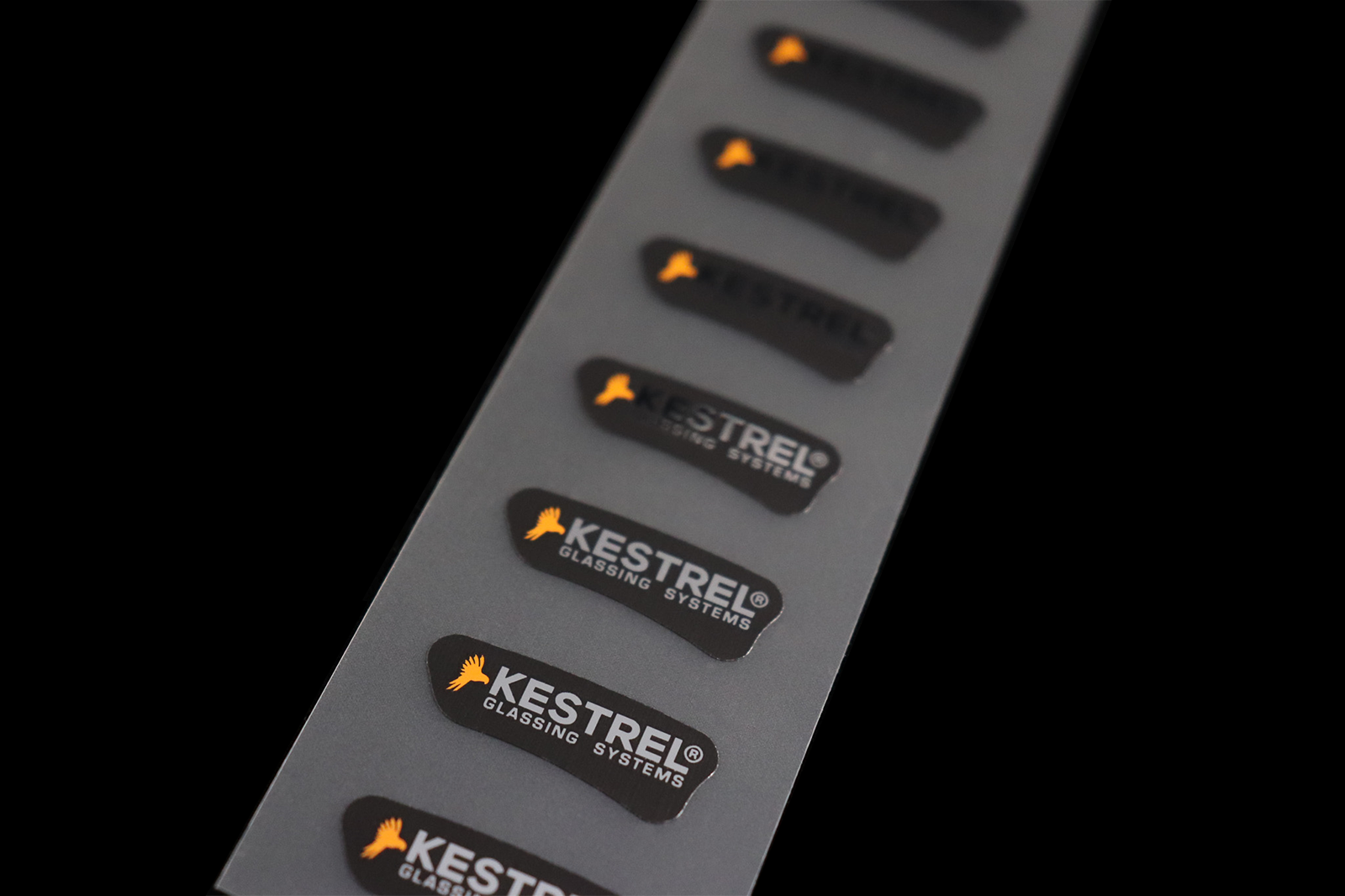 Polycarbonate Labels with a Unique Shape, Supplied in a Strip