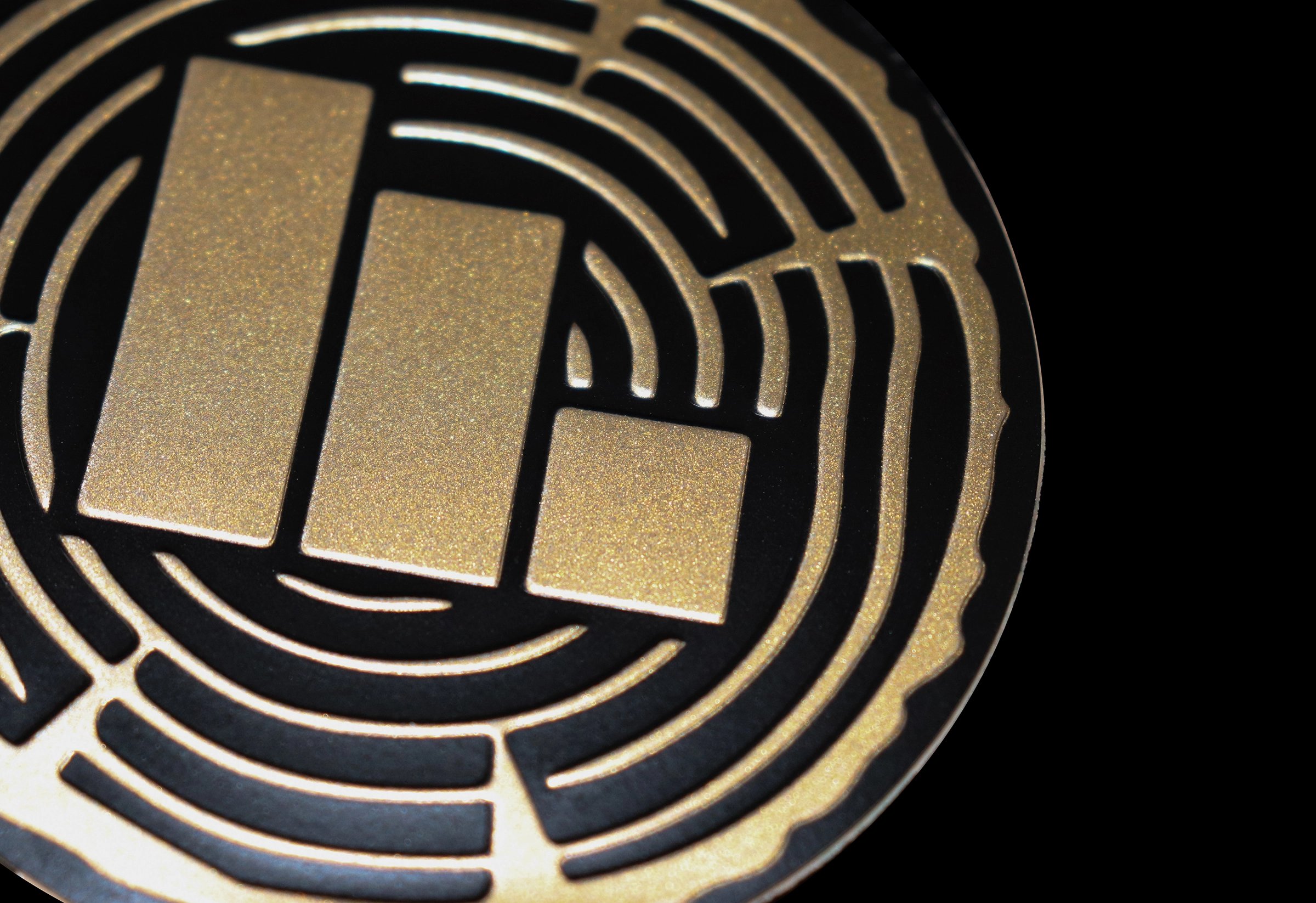 Gold Metallic with Matte Black Metal Nameplate, McLoone Metal Graphics
