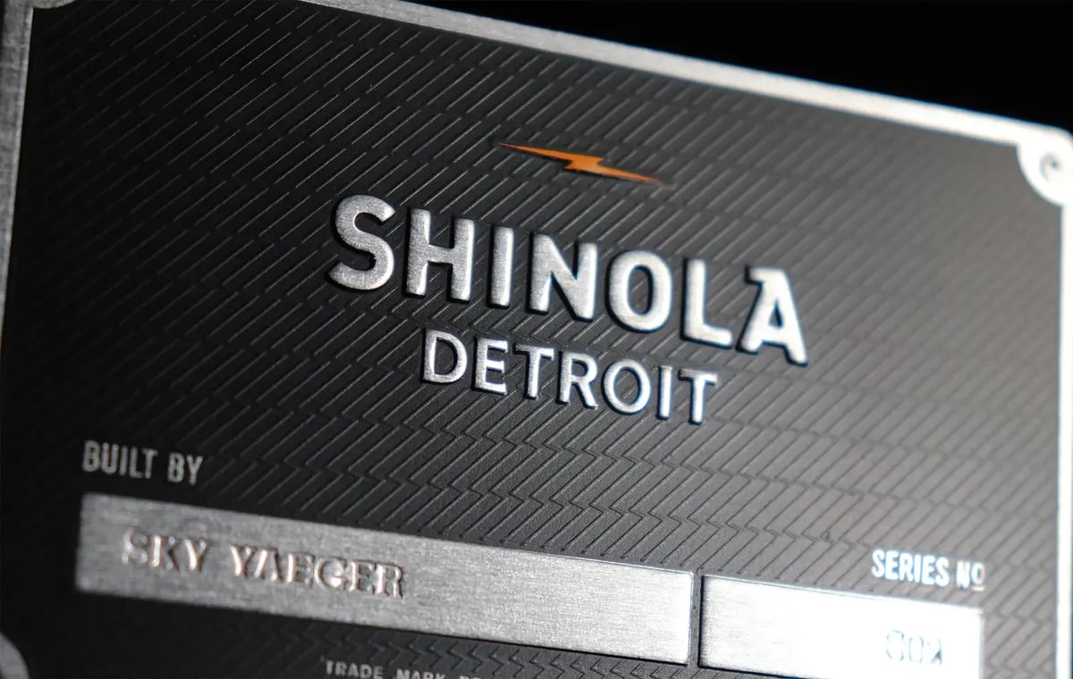 Shinola Aluminum Nameplate